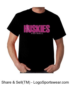 Huskies Breast Cancer Black Design Zoom