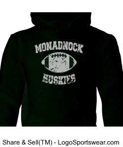 Monadnock Huskies - Youth Sweatshirt Green Design Zoom