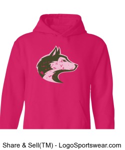 Husky Head - Adult Pink Sweatshirt Design Zoom