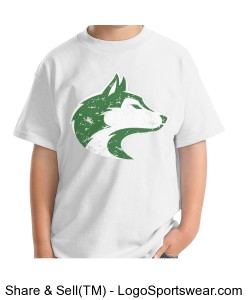 Husky - Youth T White Design Zoom